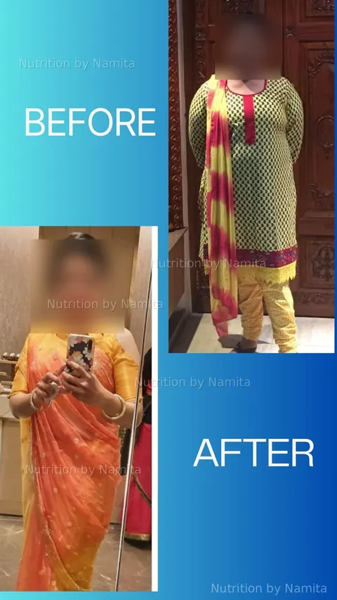 Priya S. Before and After - Nutrition by Namita