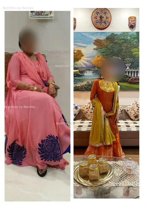 Sunita P. Before and After - Nutrition by Namita